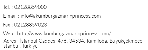 Kumburgaz Marin Princess Hotel telefon numaralar, faks, e-mail, posta adresi ve iletiim bilgileri